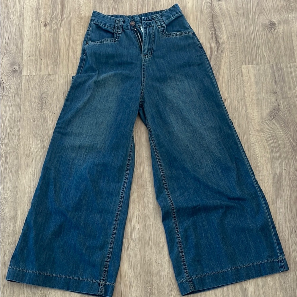 Blue Flare High-Waisted Jeans